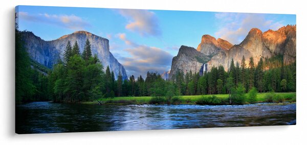 Slika divljeg planinskog krajolika (120x50 cm)