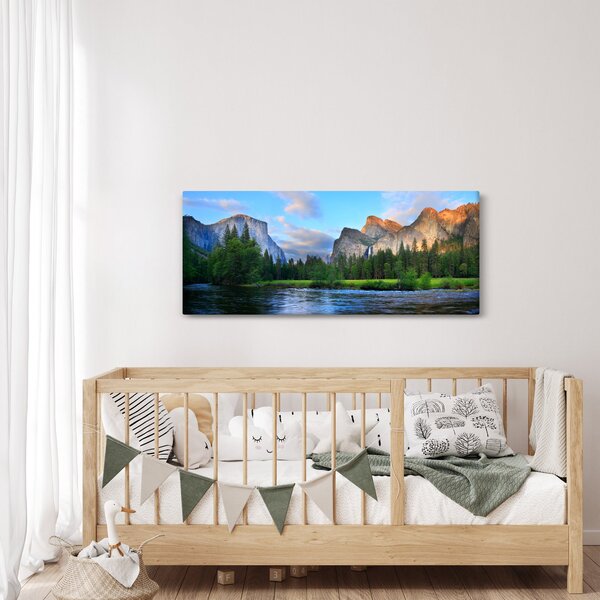 Slika divljeg planinskog krajolika (120x50 cm)