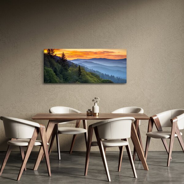 Slika - Crveni oblaci u planinama (120x50 cm)