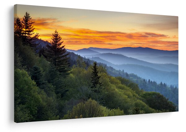 Slika - Crveni oblaci u planinama (90x60 cm)