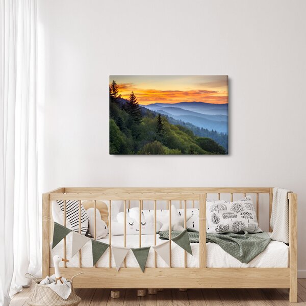Slika - Crveni oblaci u planinama (90x60 cm)