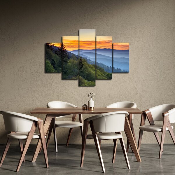 Slika - Crveni oblaci u planinama (150x105 cm)