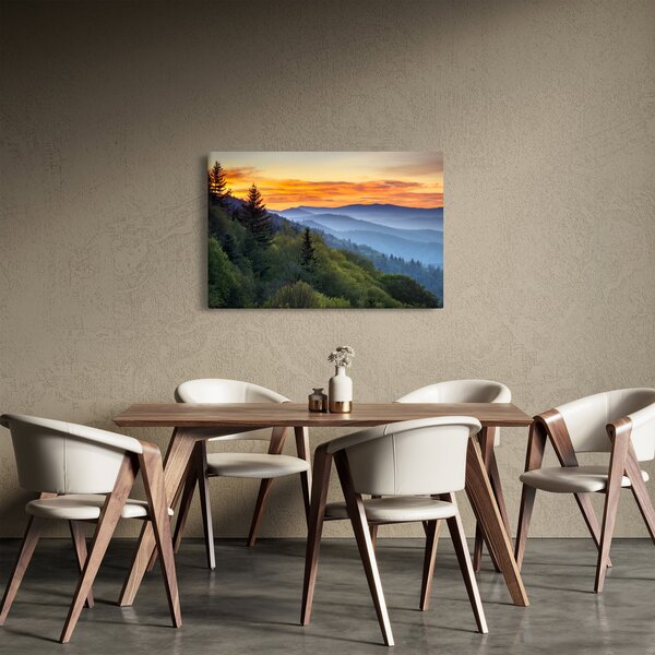 Slika - Crveni oblaci u planinama (90x60 cm)