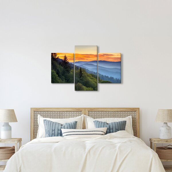 Slika - Crveni oblaci u planinama (90x60 cm)