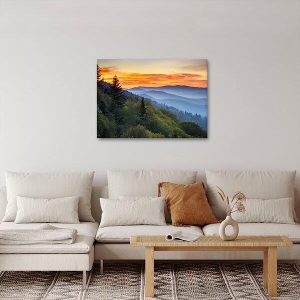 Slika - Crveni oblaci u planinama (70x50 cm)