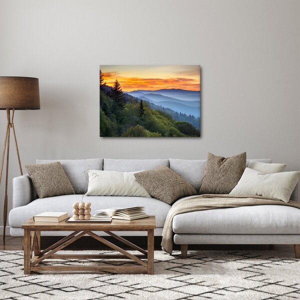Slika - Crveni oblaci u planinama (70x50 cm)