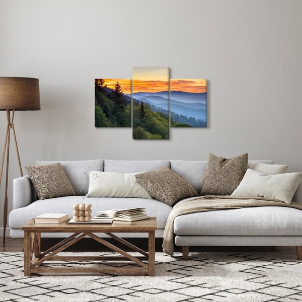 Slika - Crveni oblaci u planinama (90x60 cm)
