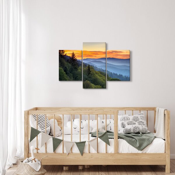 Slika - Crveni oblaci u planinama (90x60 cm)