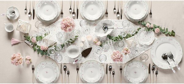 Set od 2 bijele porculanske šalice Brandani Nonna Rosa