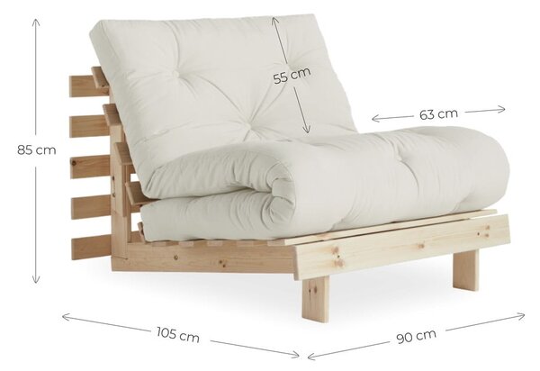 Promjenjiva fotelja Karup Design Roots Raw / Dark Gray