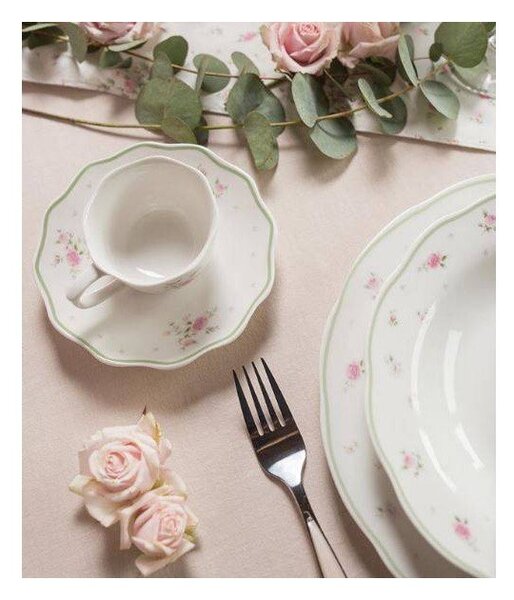 Set od 2 bijele porculanske šalice Brandani Nonna Rosa