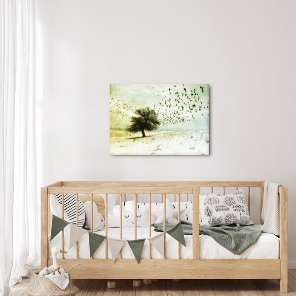 Slika - Naslikano jato ptica (70x50 cm)