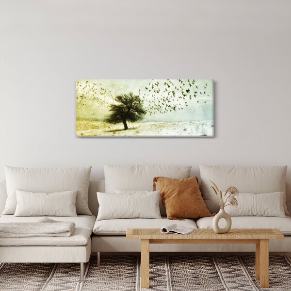 Slika - Naslikano jato ptica (120x50 cm)