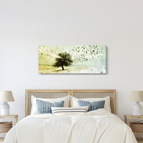 Slika - Naslikano jato ptica (120x50 cm)