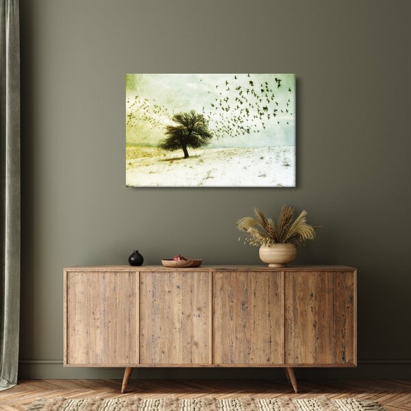 Slika - Naslikano jato ptica (90x60 cm)