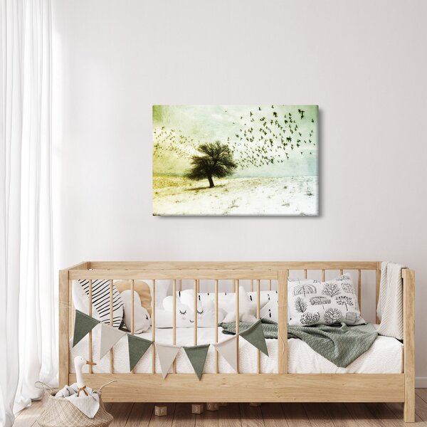 Slika - Naslikano jato ptica (90x60 cm)