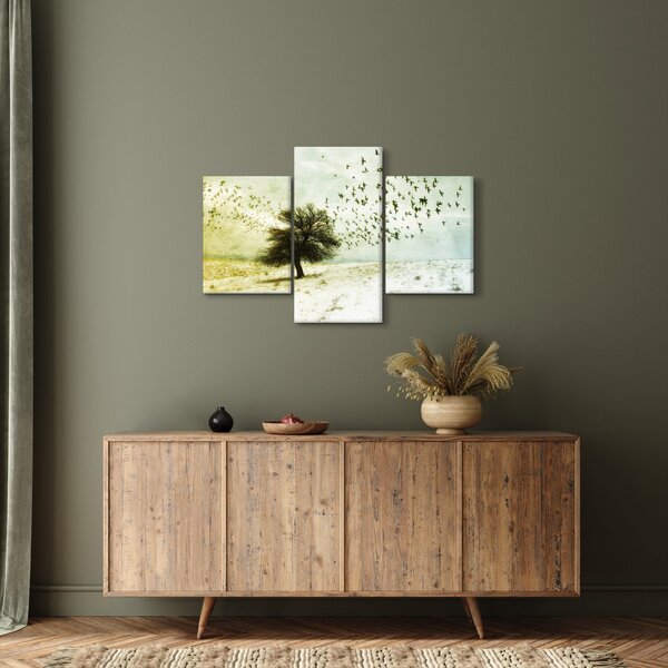 Slika - Naslikano jato ptica (90x60 cm)