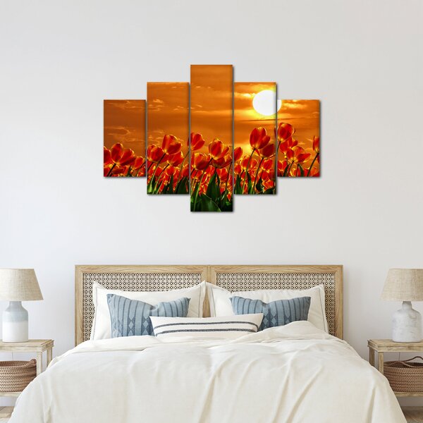 Slika cvatućeg polja s tulipanima (150x105 cm)