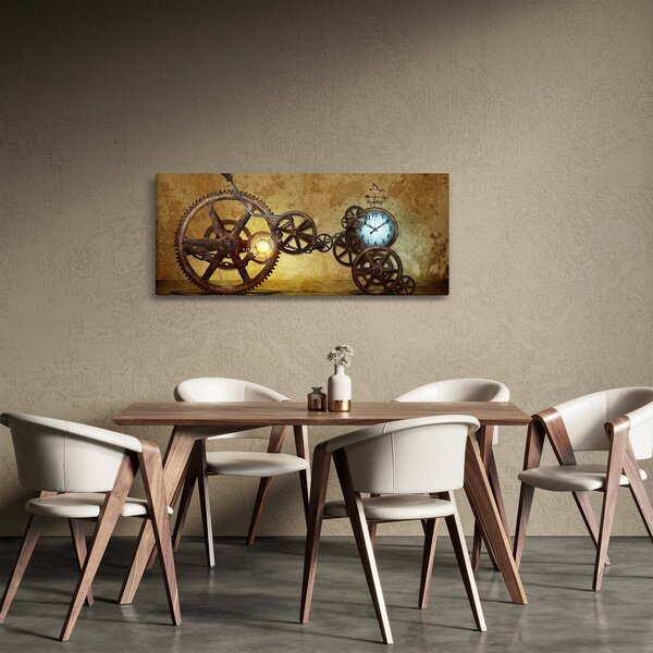 Slika povijesnih satnih mehanizama (120x50 cm)