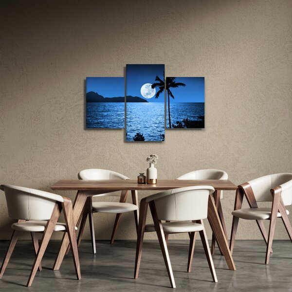 Slika - Mjesec iznad morske površine (90x60 cm)