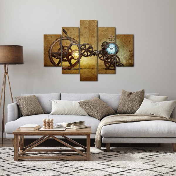 Slika povijesnih satnih mehanizama (150x105 cm)