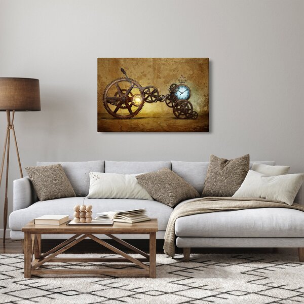 Slika povijesnih satnih mehanizama (90x60 cm)