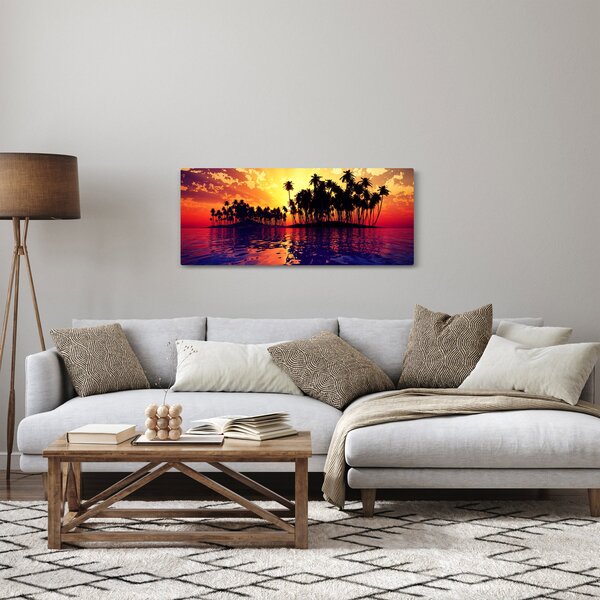 Slika otoka u zalasku sunca (120x50 cm)