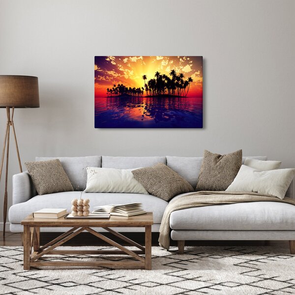 Slika otoka u zalasku sunca (90x60 cm)