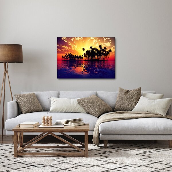 Slika otoka u zalasku sunca (70x50 cm)