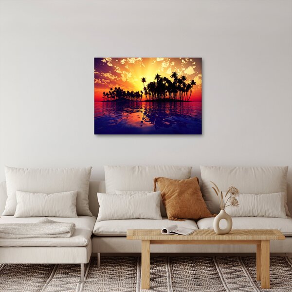 Slika otoka u zalasku sunca (70x50 cm)