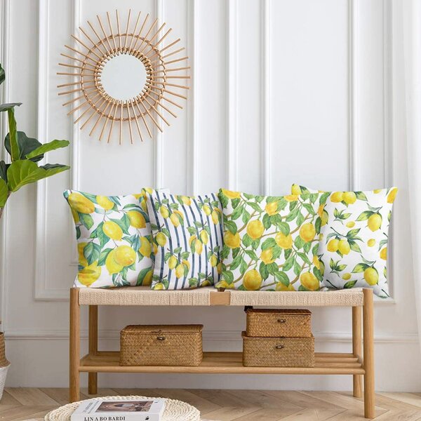Ukrasne jastučnice u setu 4 kom 43x43 cm Lemons – Mila Home