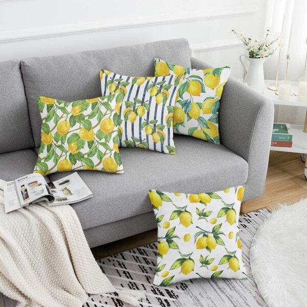 Ukrasne jastučnice u setu 4 kom 43x43 cm Lemons – Mila Home