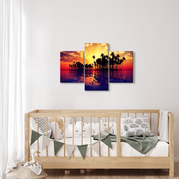 Slika otoka u zalasku sunca (90x60 cm)