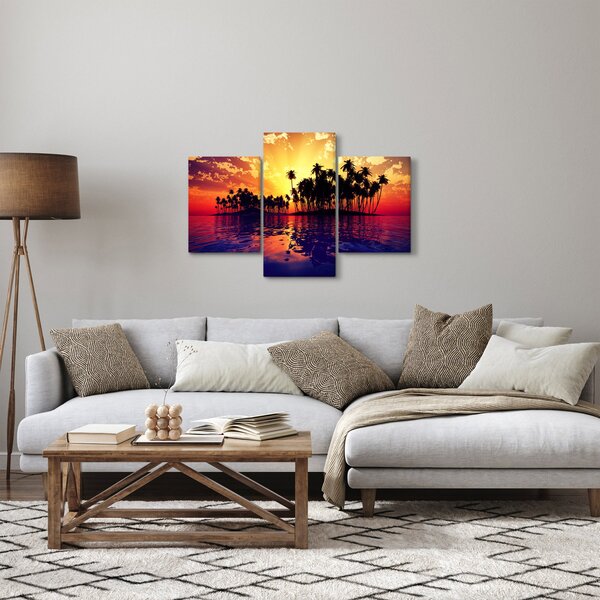 Slika otoka u zalasku sunca (90x60 cm)