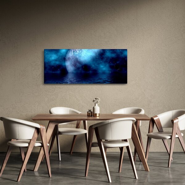Slika Mjeseca iznad morske površine (120x50 cm)