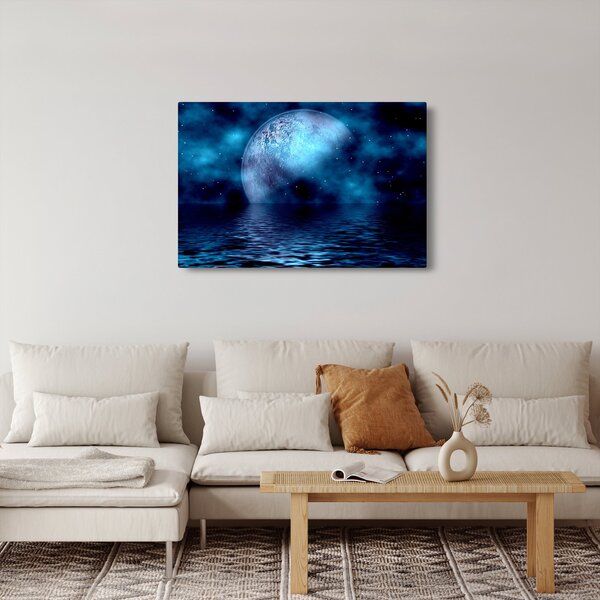 Slika Mjeseca iznad morske površine (90x60 cm)