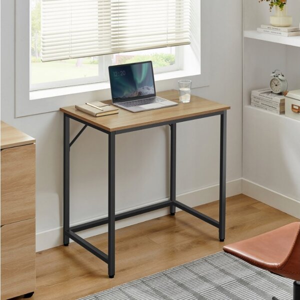 Set za ured radni stol TAYLOR 80x50 cm hrast sonoma + uredska stolica AVOLA VELVET svijetloplava