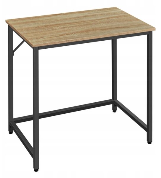 Set za ured radni stol TAYLOR 80x50 cm hrast sonoma + uredska stolica AVOLA VELVET svijetloplava