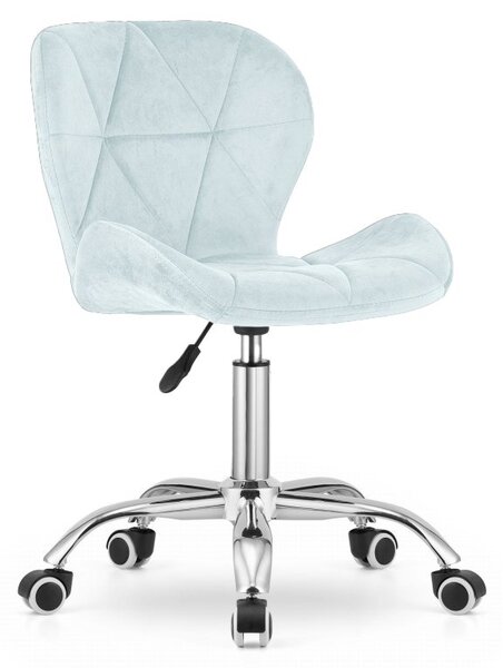 Set za ured radni stol TAYLOR 80x50 cm hrast sonoma + uredska stolica AVOLA VELVET svijetloplava