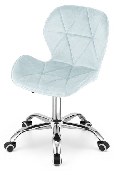 Set za ured radni stol TAYLOR 80x50 cm hrast sonoma + uredska stolica AVOLA VELVET svijetloplava