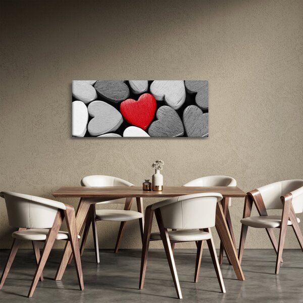 Slika drvenih srca (120x50 cm)