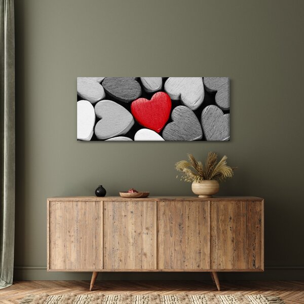 Slika drvenih srca (120x50 cm)