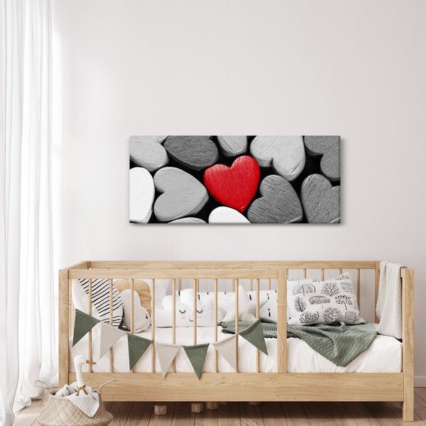 Slika drvenih srca (120x50 cm)