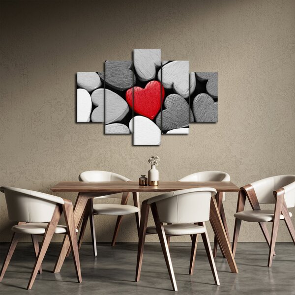 Slika drvenih srca (150x105 cm)