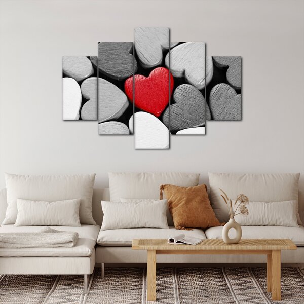 Slika drvenih srca (150x105 cm)