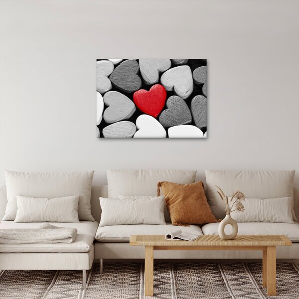 Slika drvenih srca (70x50 cm)