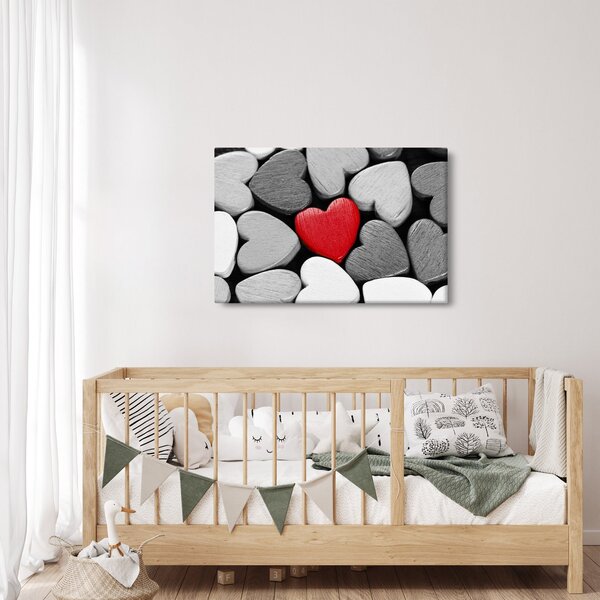 Slika drvenih srca (90x60 cm)