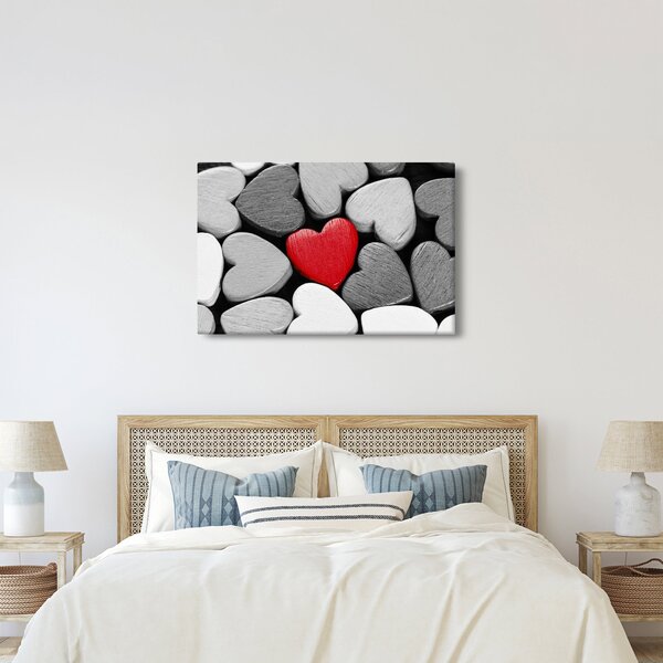 Slika drvenih srca (90x60 cm)