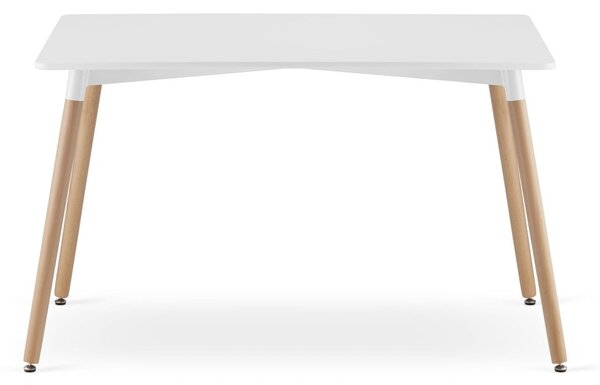 Set za blagovanje 1 + 4, bijeli stol ADRIA 120x80 cm + bijela stolica KITO