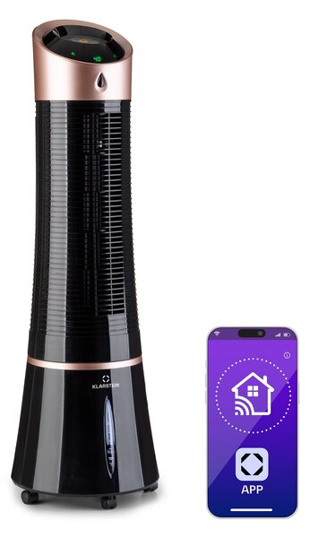 Klarstein Skyscraper Ice Smart, 4-u-1, Hladnjak zraka i WiFi ventilator, 210 m³ / h, daljinski upravljač